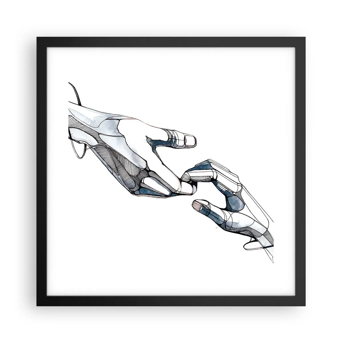 Affisch i svart ram - God gest - 40x40 cm