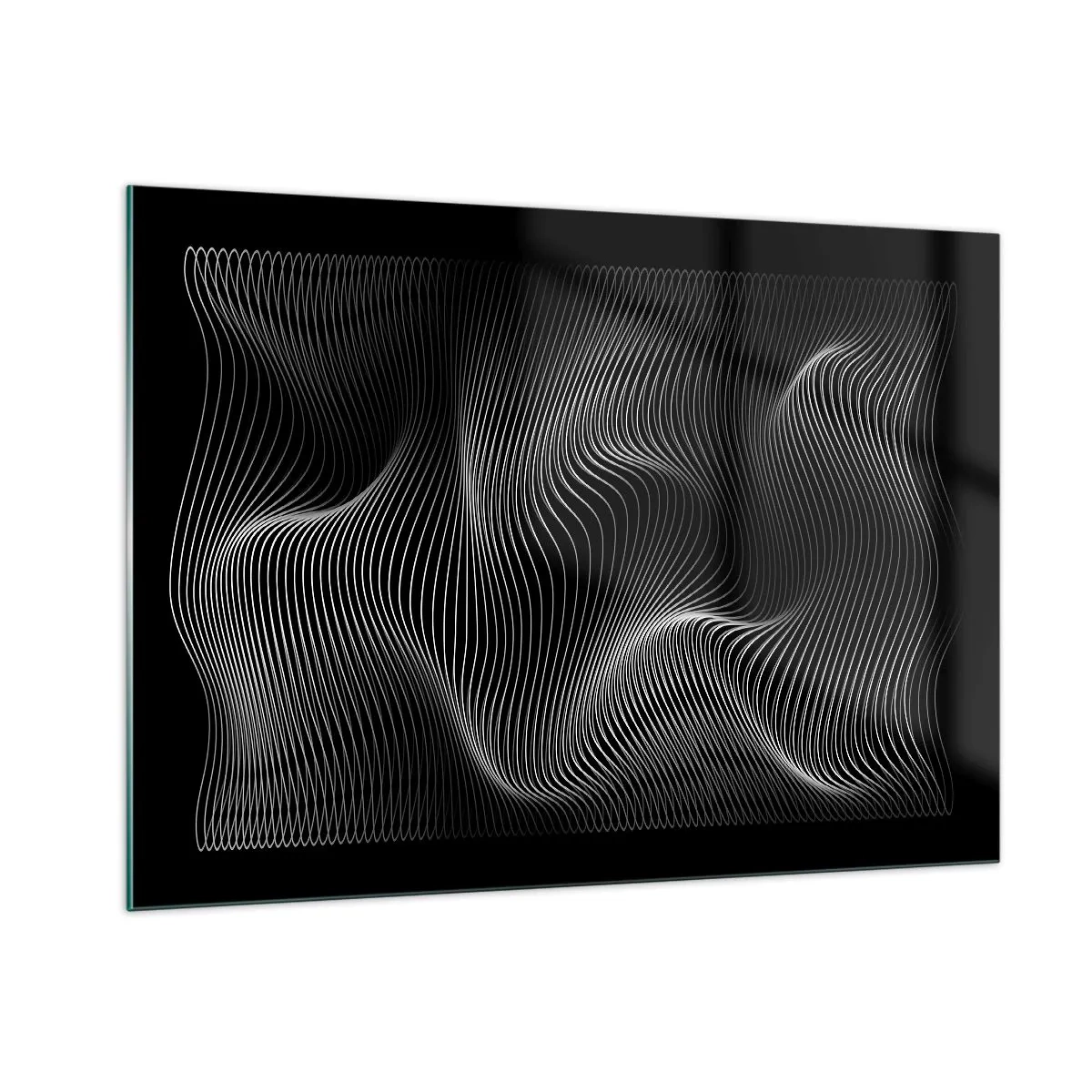 Glastavla - Bild på glas - Ljusets dans i rymden - 100x70 cm