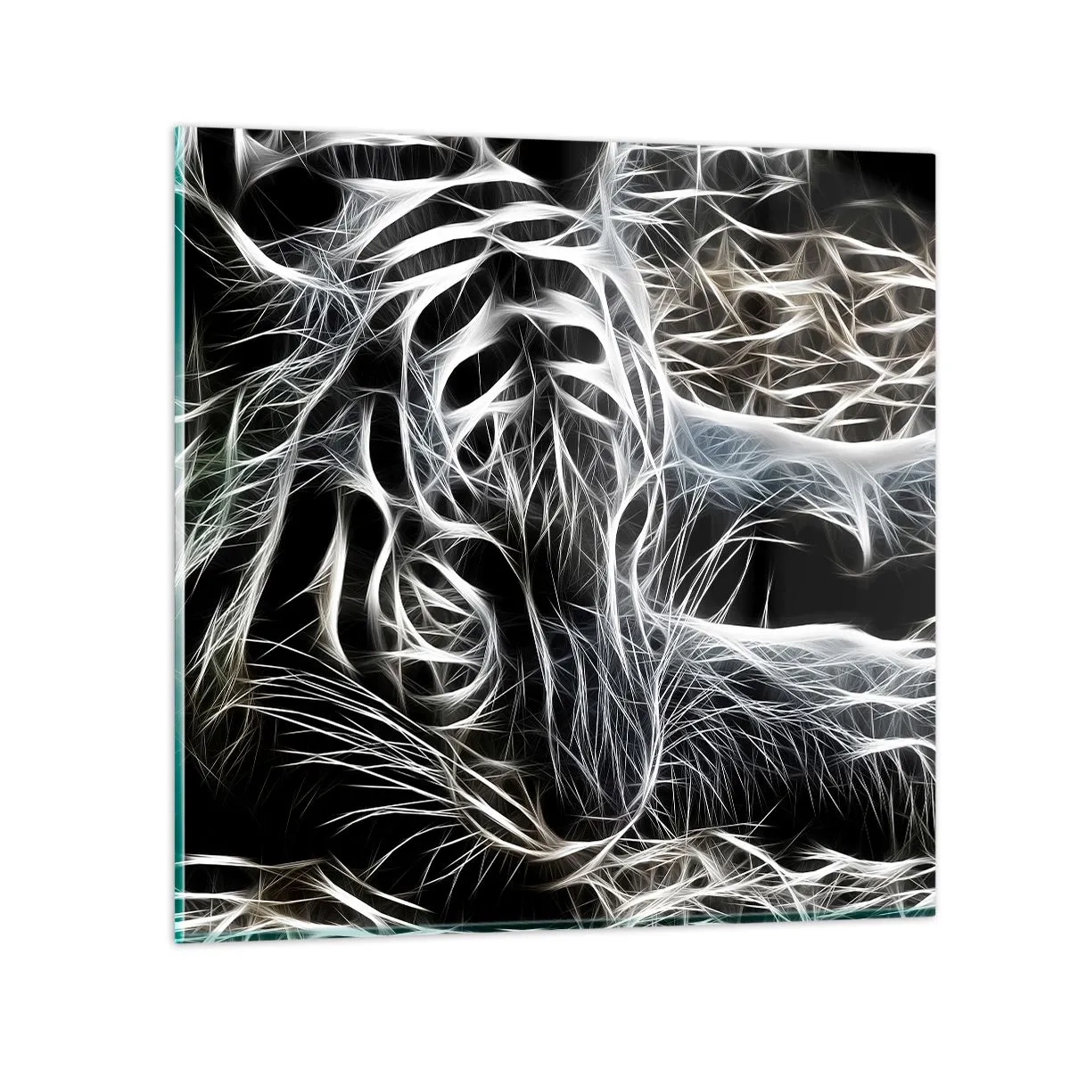 Glastavla - Bild på glas - En studie om kattens lätthet - 40x40 cm