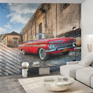 Fototapet Premium Canvas - Kubansk stämning - Bil, Bil, Kuba - 400x280 cm