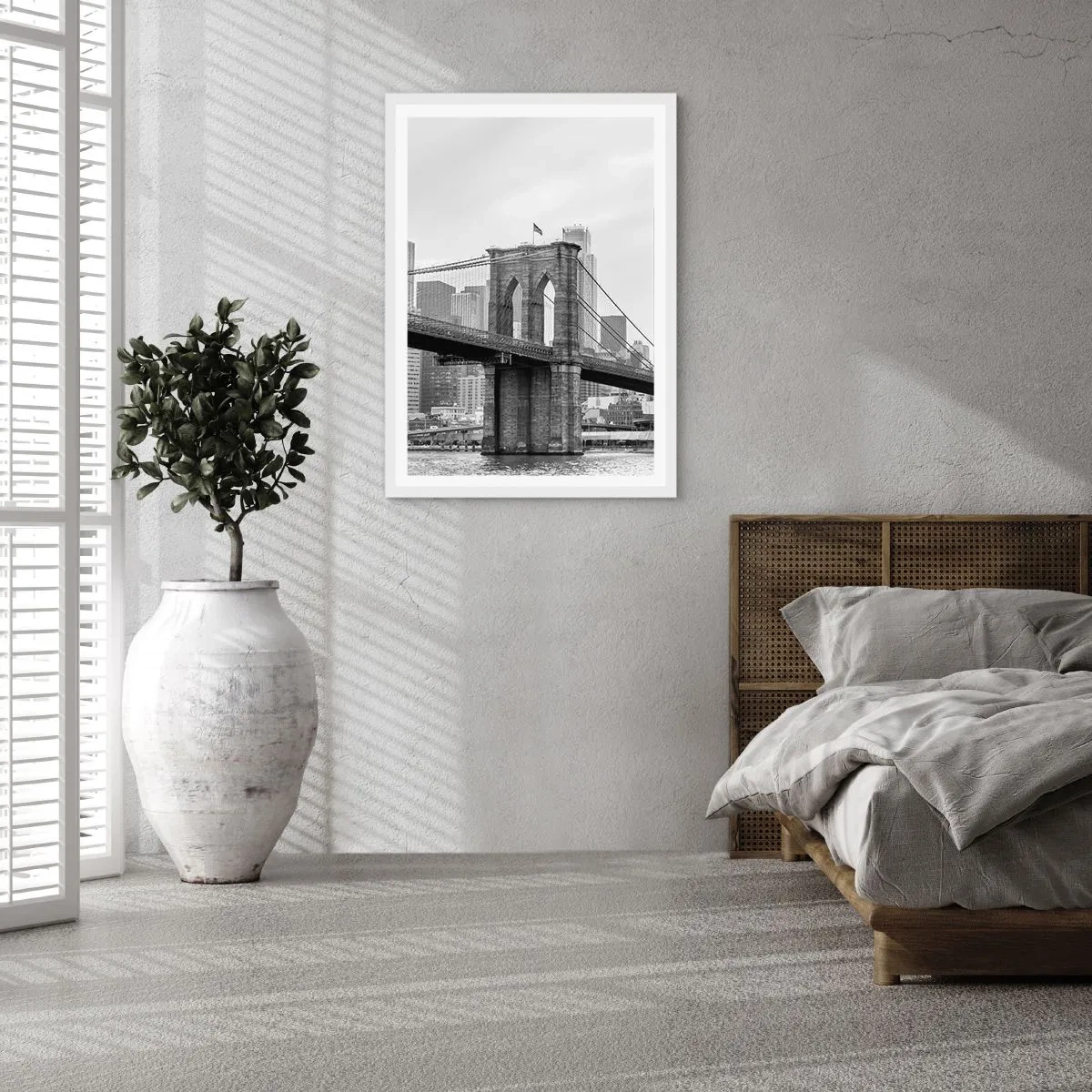 Affisch i vit ram - New York stämning - 70x100 cm