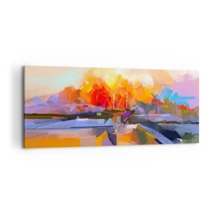 Canvastavla - Bild på duk - Så blev det höst - 100x40 cm