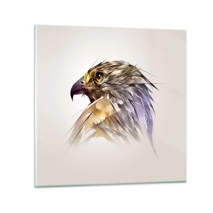 Glastavla - Bild på glas - En kämpes porträtt - 40x40 cm