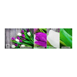 Provbit av fototapet Premium Canvas - På vårdagen - Blommor, Tulpaner, Blombukett - 100x30 cm