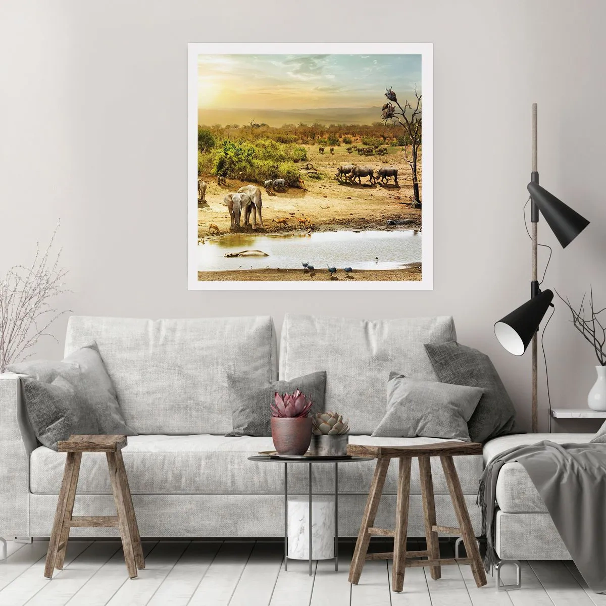 Affisch - "Det mynnade en flod från Eden…" - 60x60 cm