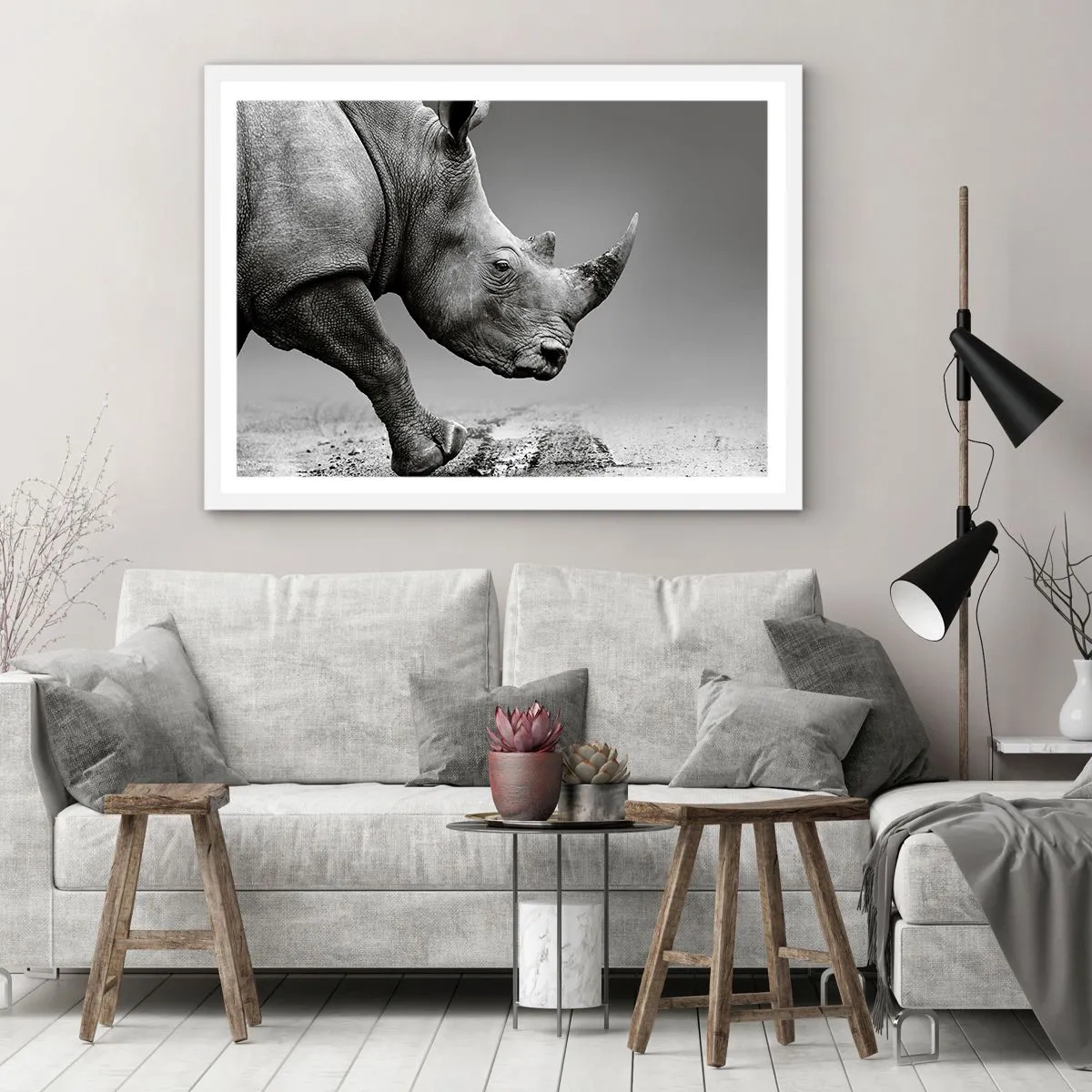 Affisch i vit ram - Ostoppbar kraft - 100x70 cm