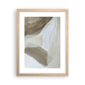 Affisch i ram av ljusek - Våg av vitt - 30x40 cm