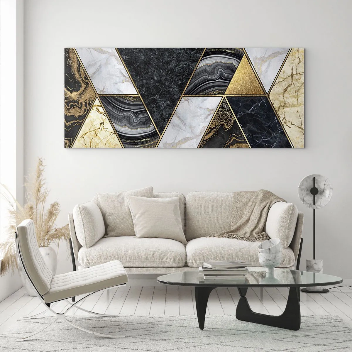 Glastavla - Bild på glas - Sten vid sten - 100x40 cm