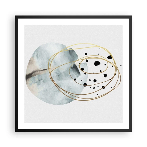 Affisch i svart ram - I rummets famn - 60x60 cm