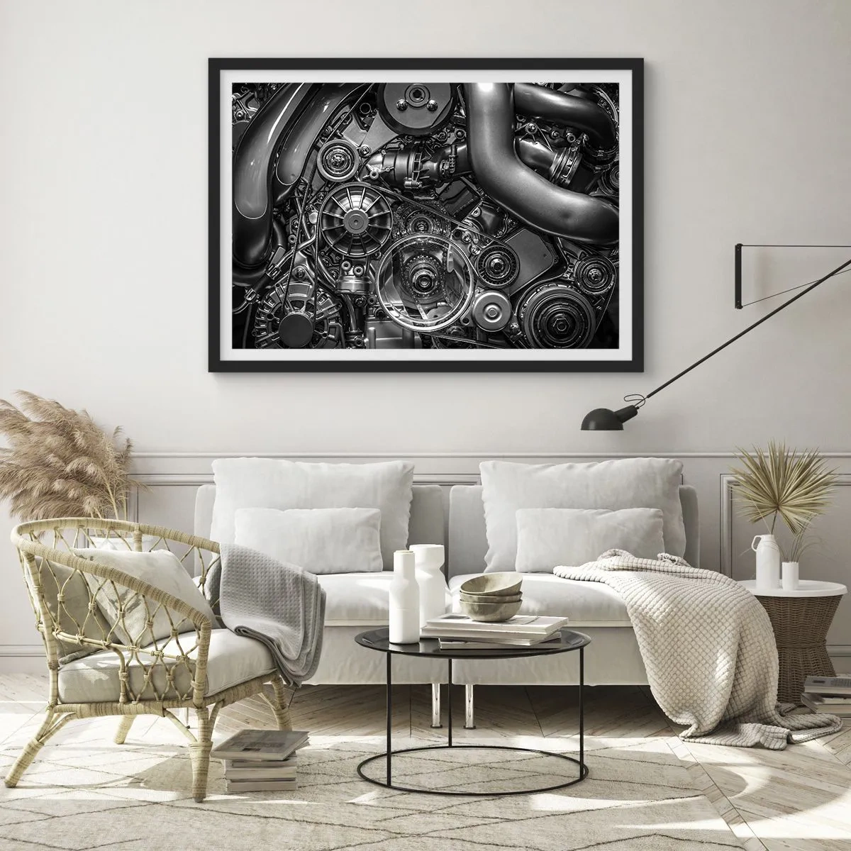 Affisch i svart ram - Mekanikens poesi - 91x61 cm