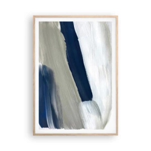 Affisch i ram av ljusek - Möte med vitt - 70x100 cm