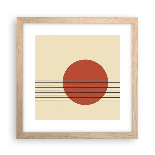 Affisch i ram av ljusek - Cirkel och linjer - 30x30 cm