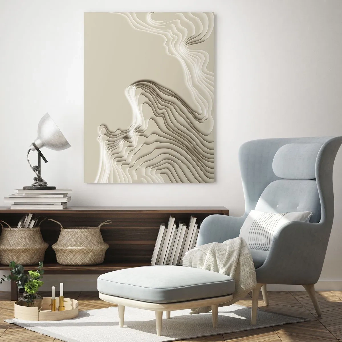 Glastavla - Bild på glas - Konstens topografi - 50x70 cm
