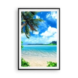 Affisch i svart ram - Tropikens azur - 61x91 cm