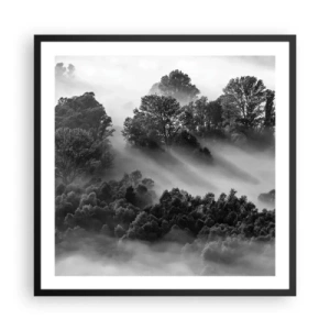 Affisch i svart ram - Stiger ur sömnen - 60x60 cm