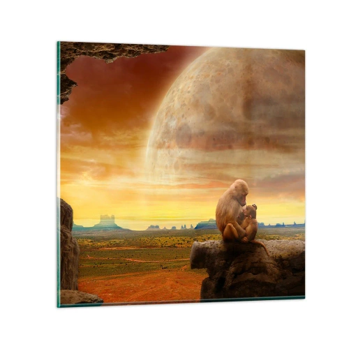 Glastavla - Bild på glas - Samma kärlek överallt - 70x70 cm