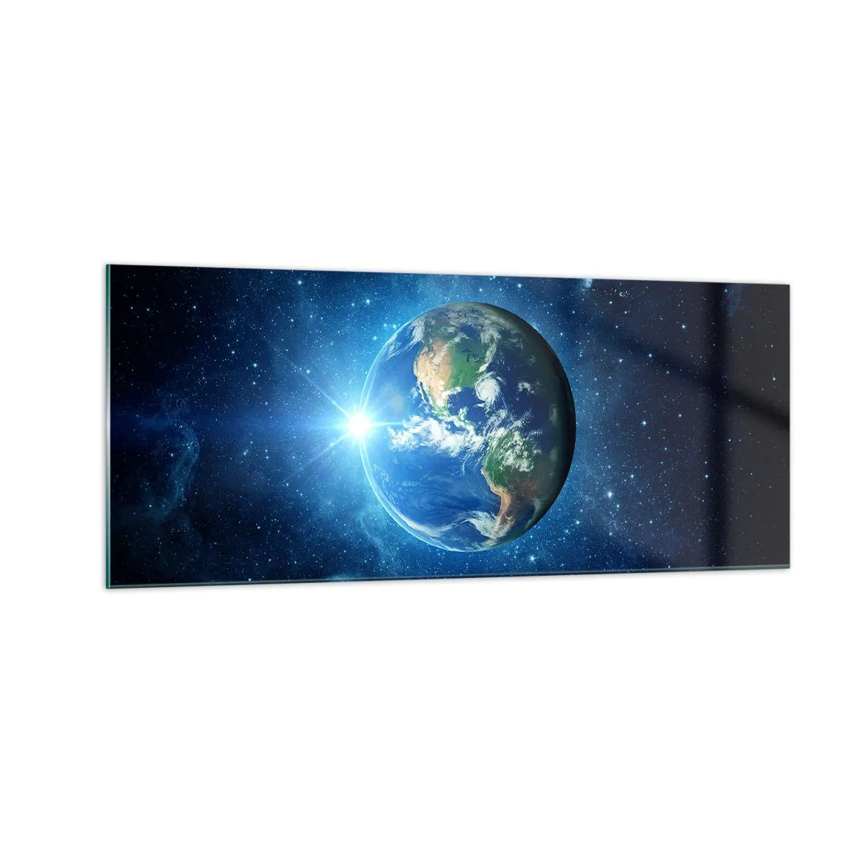 Glastavla - Bild på glas - Vi är i himlen - 100x40 cm