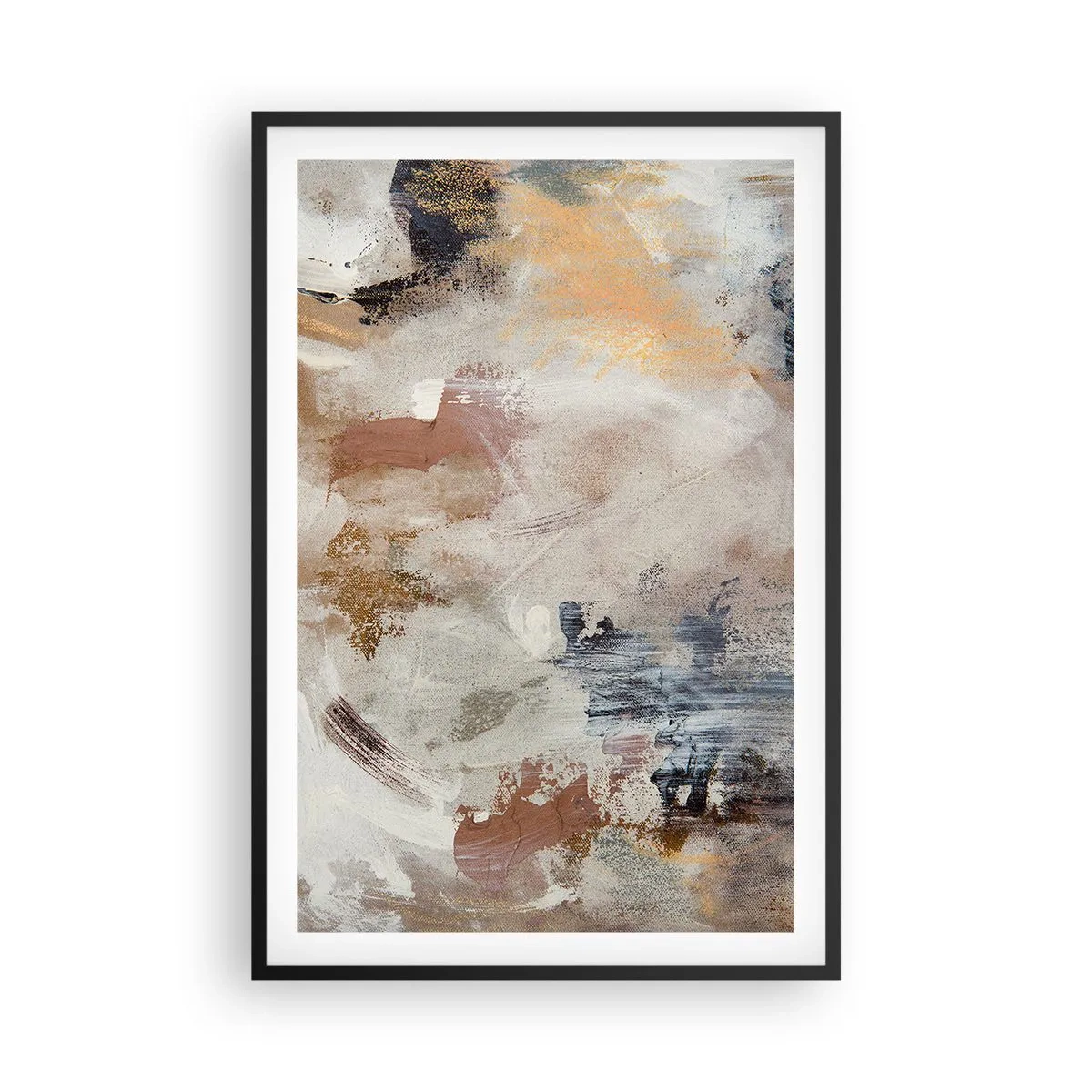 Affisch i svart ram - Dimmig abstraktion - 61x91 cm