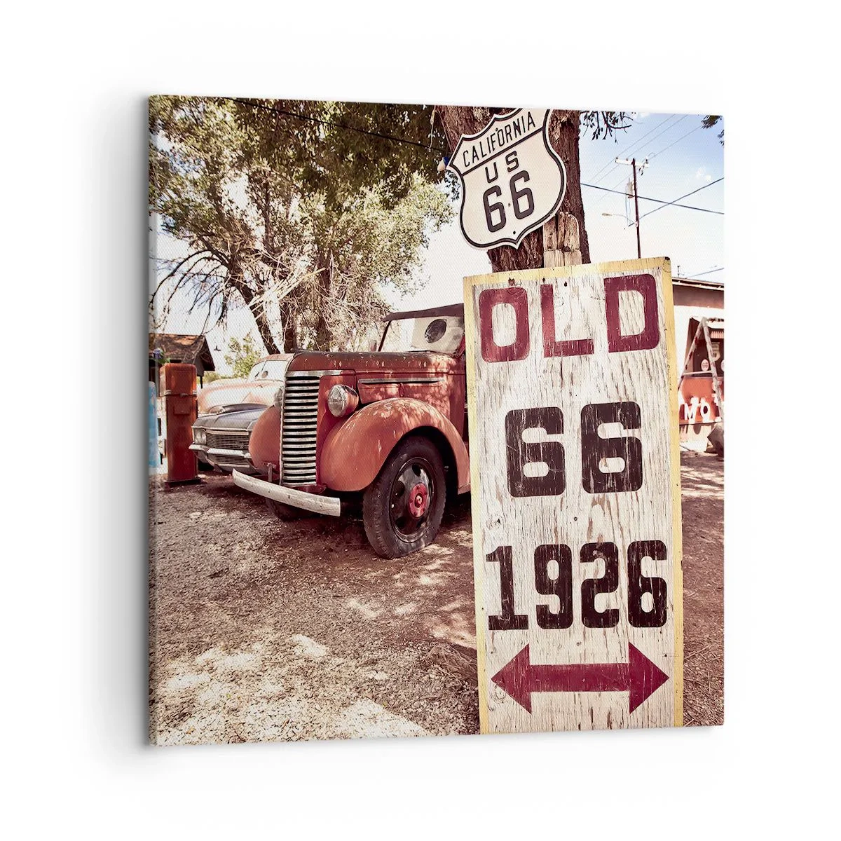 Canvastavla - Bild på duk - Amerikanska provinsens legend - 50x50 cm