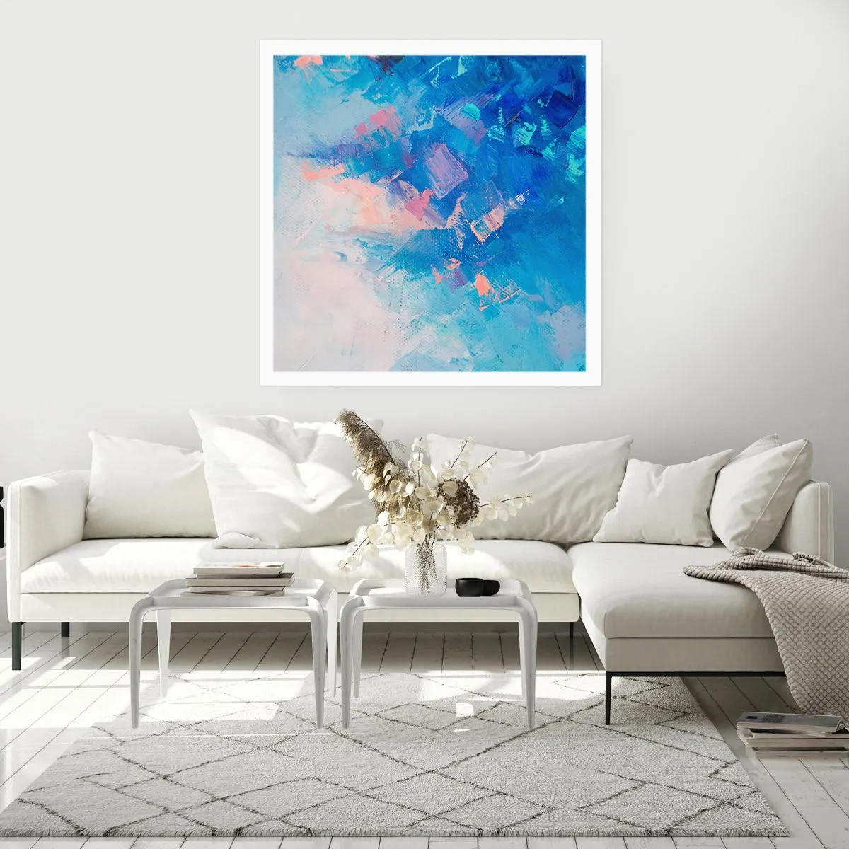 Affisch - Vinterabstraktion - 50x50 cm