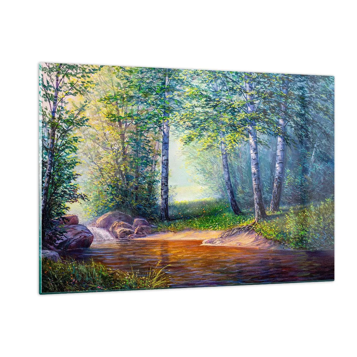 Glastavla - Bild på glas - Idyllisk vy - 120x80 cm