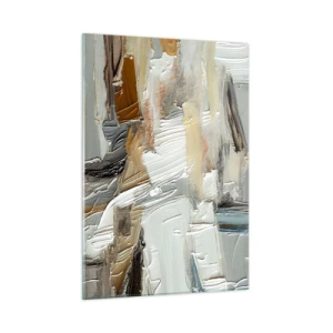 Glastavla - Bild på glas - Färgstarka lager på lager - 50x70 cm
