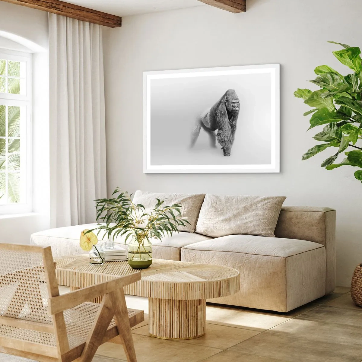 Affisch i vit ram - Övertygad om sin styrka - 70x50 cm