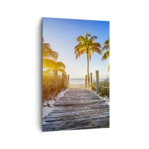 Canvastavla - Bild på duk - Raka vägen till paradiset - 80x120 cm