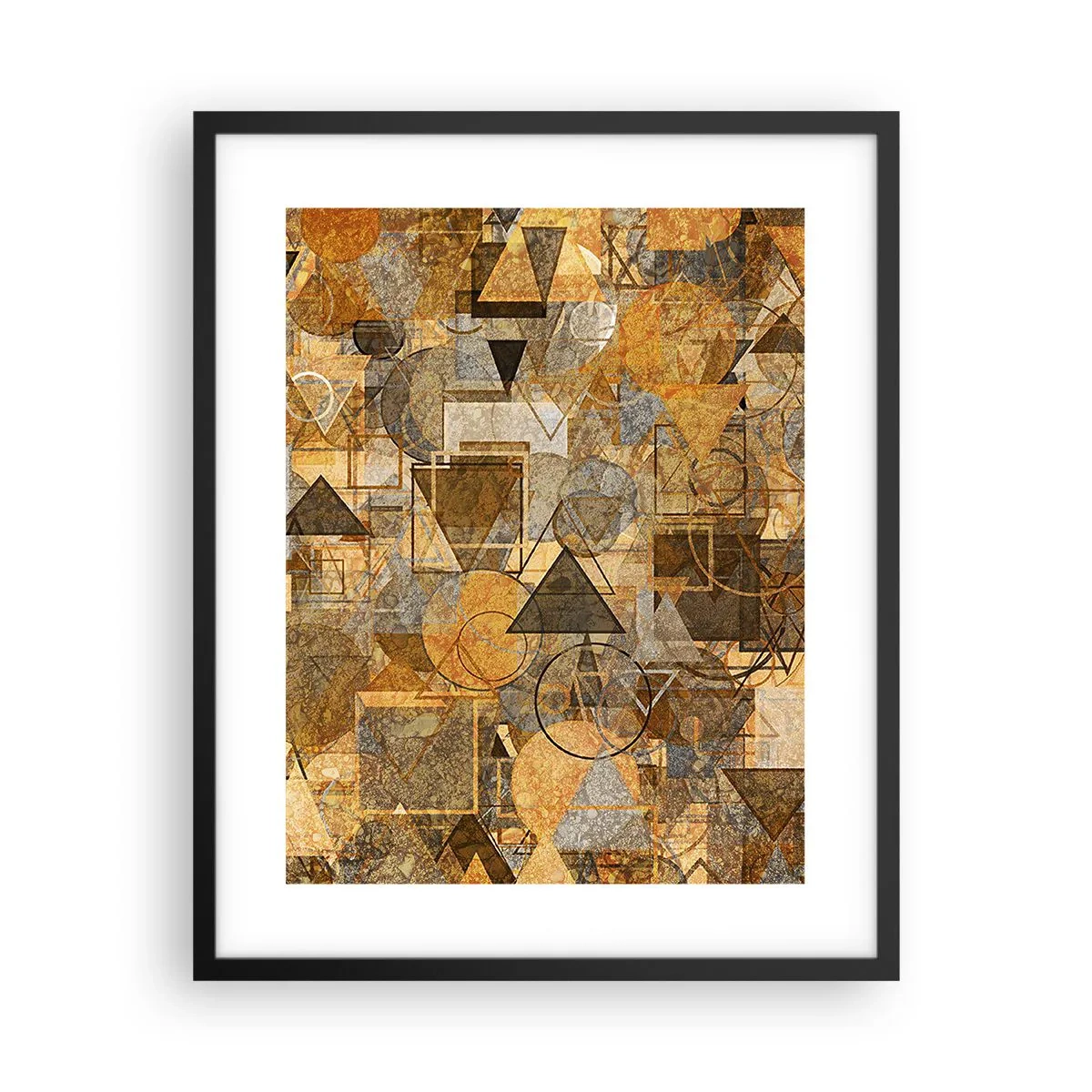 Affisch i svart ram - Värld infattad i form - 40x50 cm