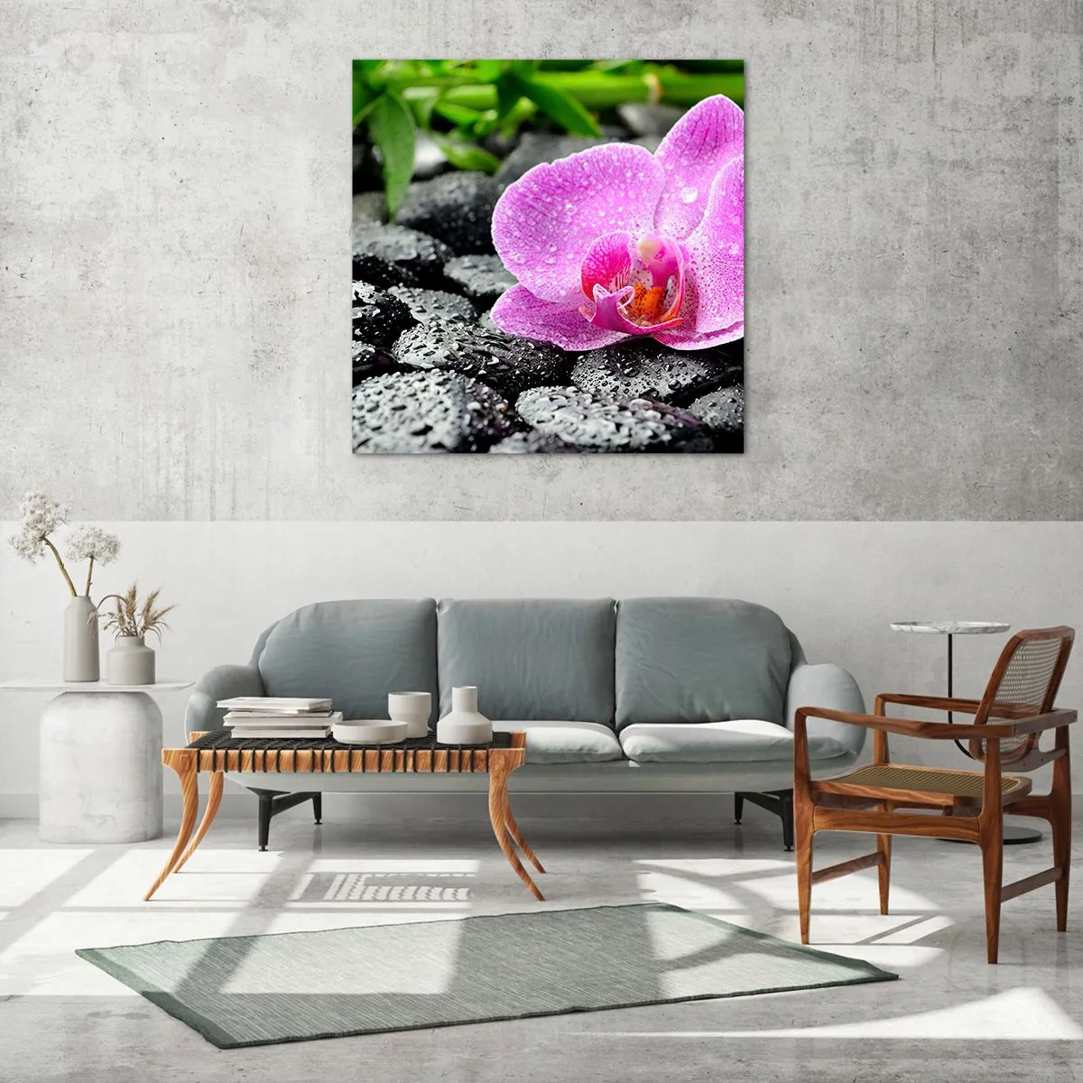 Glastavla - Bild på glas - Som öppet hjärta - 70x70 cm