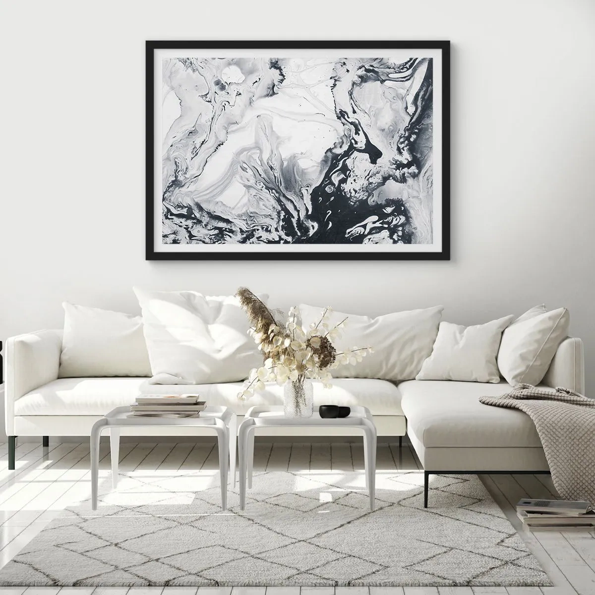 Affisch i svart ram - Jordens inre - 70x50 cm