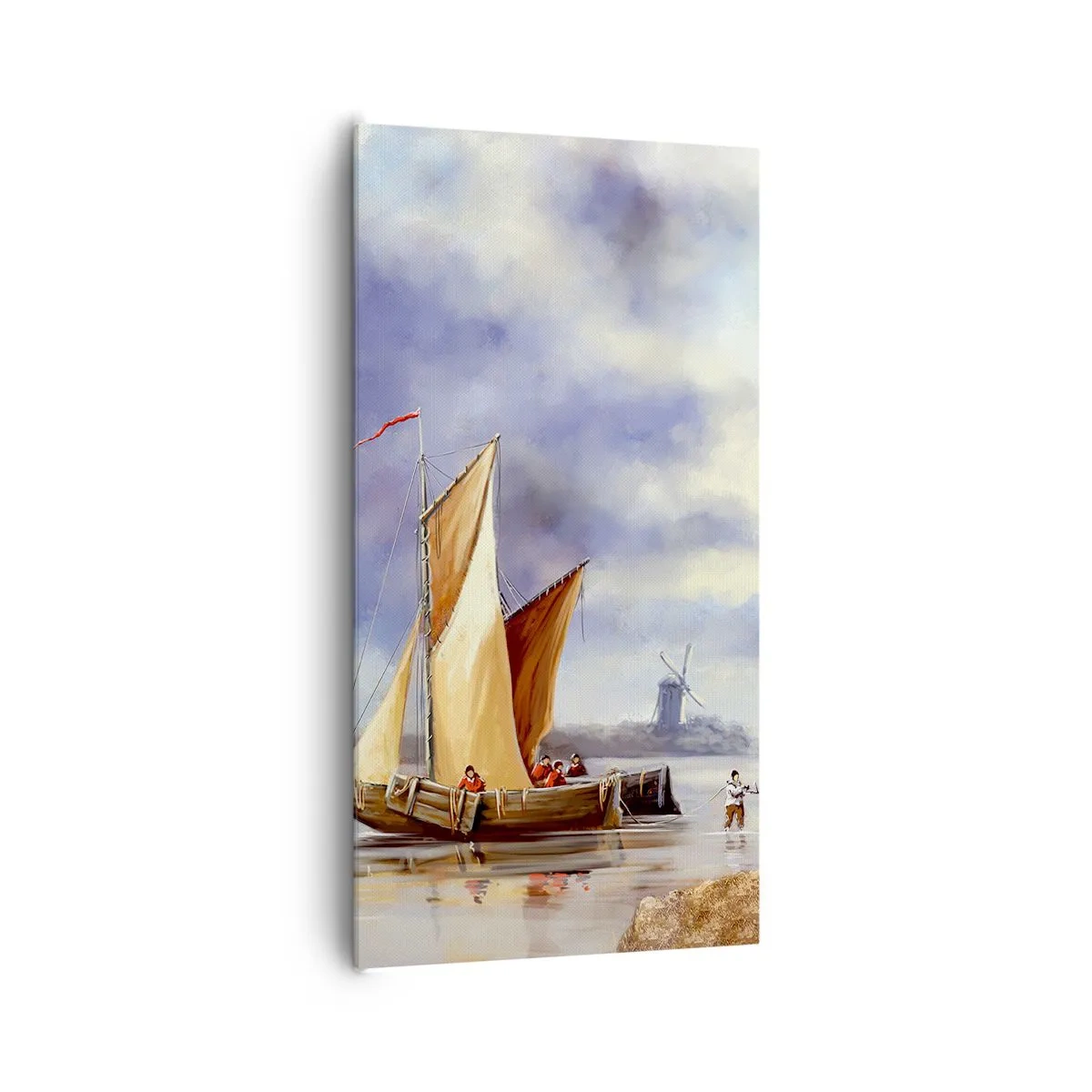 Canvastavla - Bild på duk - Seglarnas hemkomst - 65x120 cm