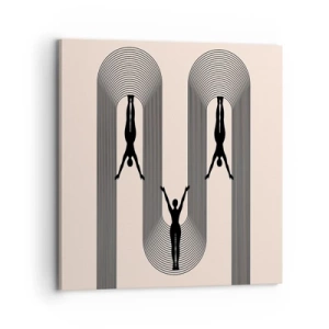 Canvastavla - Bild på duk - Upp och ner - 70x70 cm