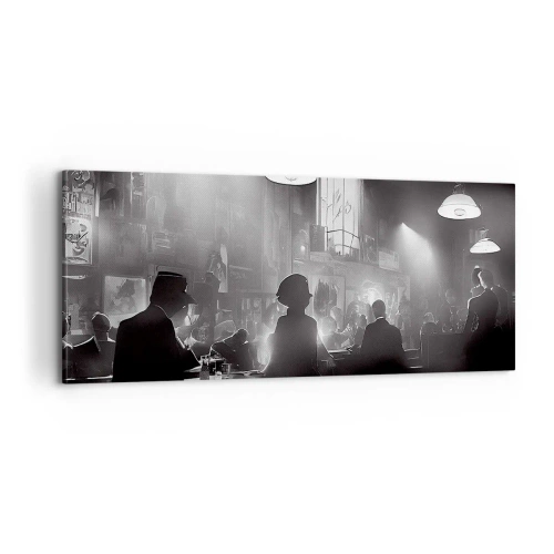 Canvastavla - Bild på duk - I en jazzig stämning - 100x40 cm