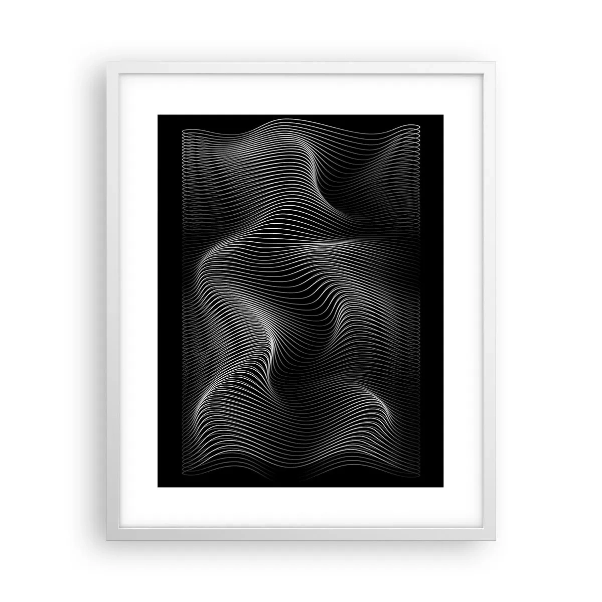 Affisch i vit ram - Ljusets dans i rymden - 40x50 cm