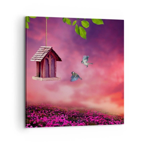 Canvastavla - Bild på duk - Inbjudan till middag - 60x60 cm