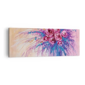 Canvastavla - Bild på duk - Rosfontän - 140x50 cm