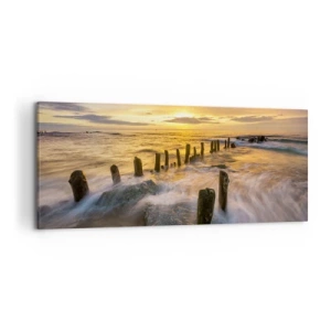 Canvastavla - Bild på duk - Östersjöns råa skönhet - 120x50 cm