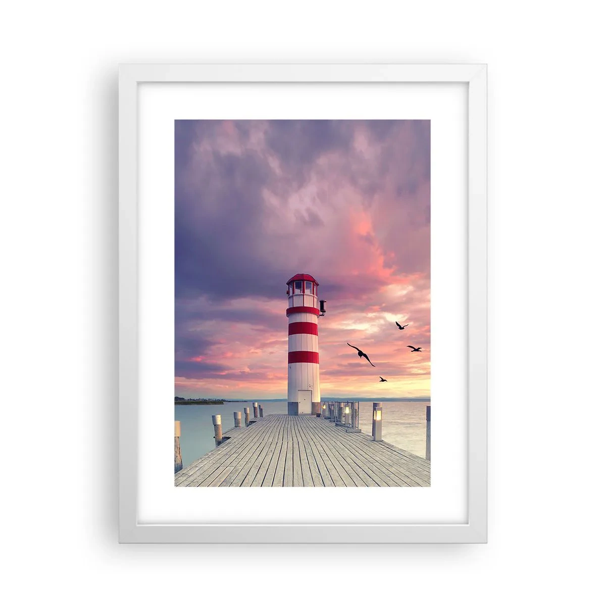 Affisch i vit ram - Dags att bege sig till hamnen - 30x40 cm