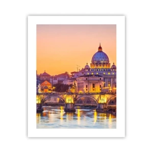 Affisch - Solnedgången över Den eviga staden - 40x50 cm