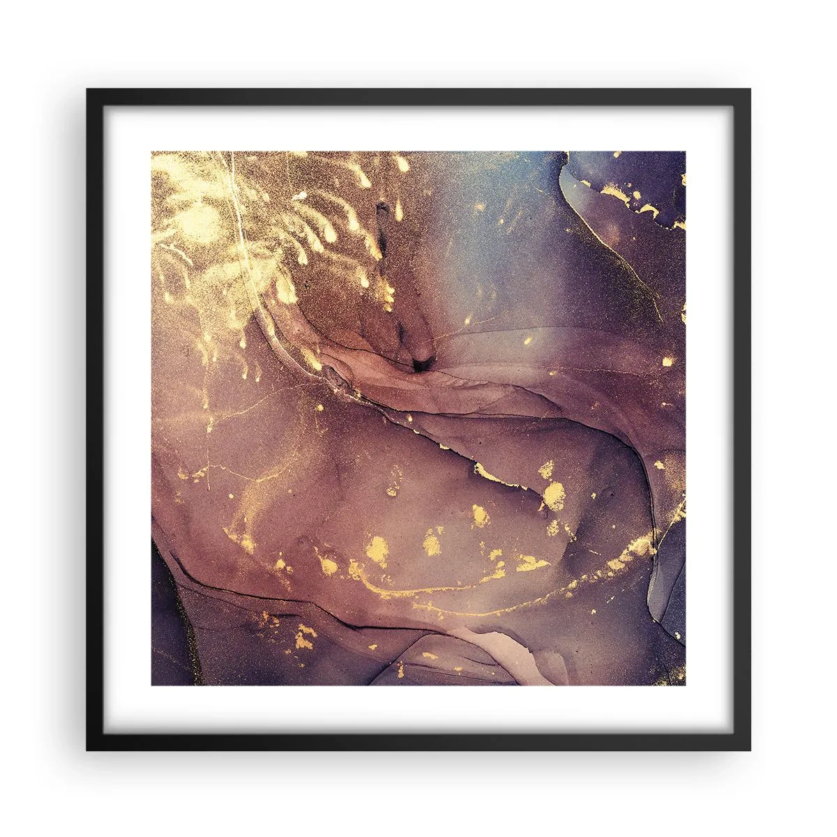 Affisch i svart ram - Materia och ande - 50x50 cm