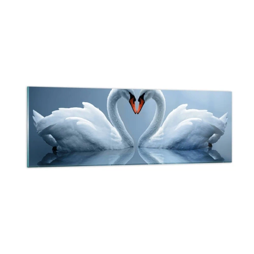 Glastavla - Bild på glas - Tid för kärlek - 90x30 cm