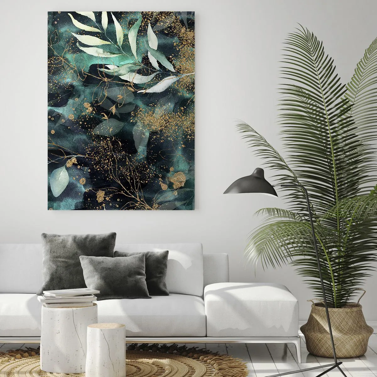 Glastavla - Bild på glas - Förtrollad trädgård - 50x70 cm