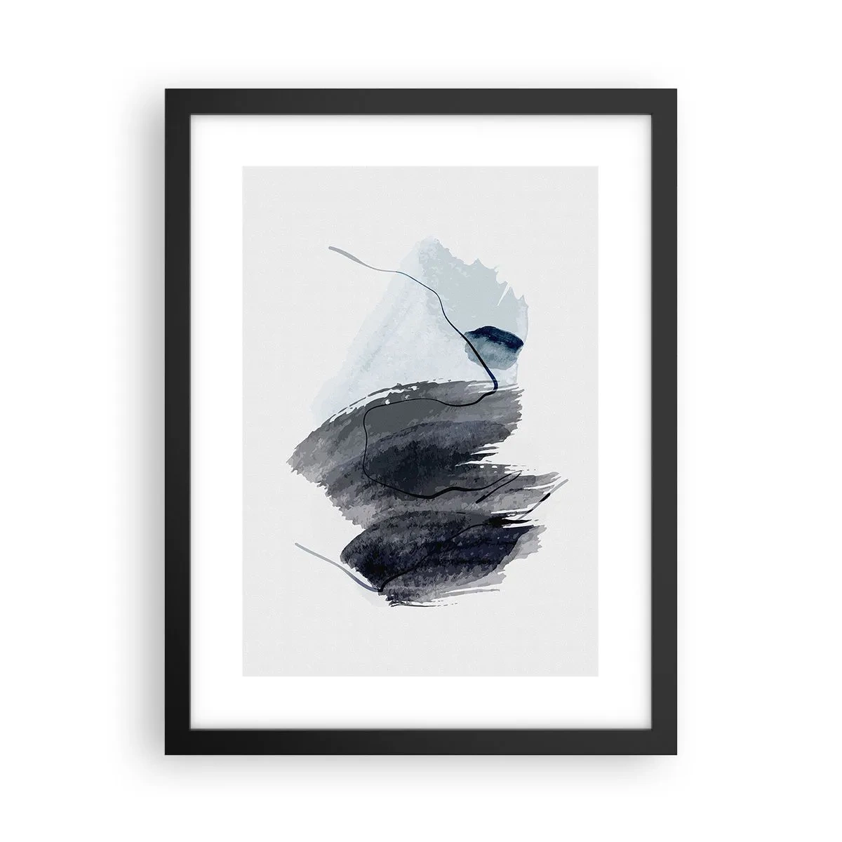 Affisch i svart ram - Intensitet och rörelse - 30x40 cm