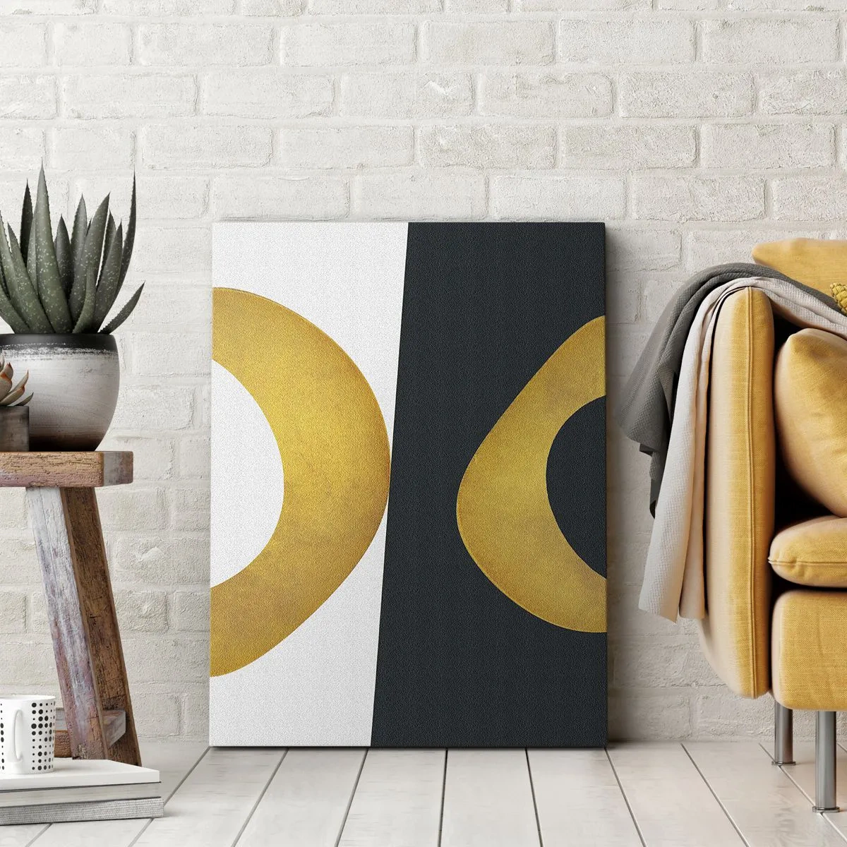 Canvastavla - Bild på duk - Öfr det första: guld - 70x100 cm