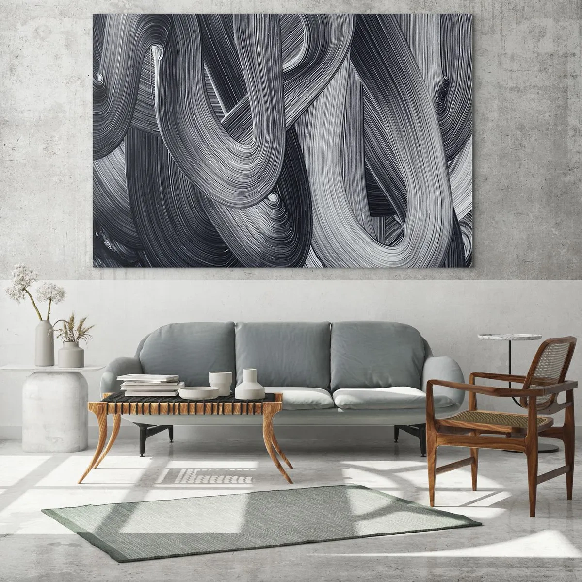 Glastavla - Bild på glas - Verklighetens flythet - 100x40 cm