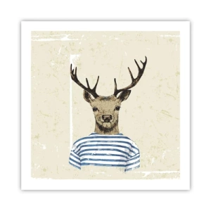 Affisch - Ty jag gillar randiga tröjor! - 60x60 cm