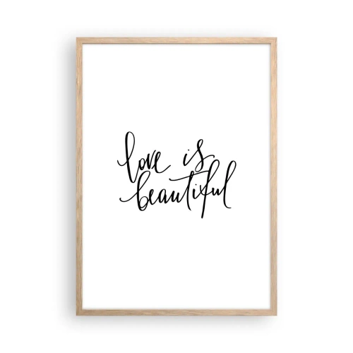 Affisch i ram av ljusek - Läs och upprepa - 50x70 cm