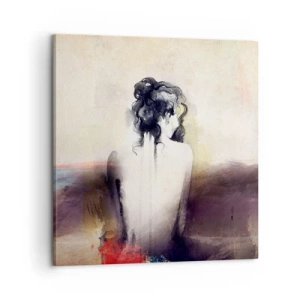 Canvastavla - Bild på duk - Moderata linjer, ovala former - 60x60 cm