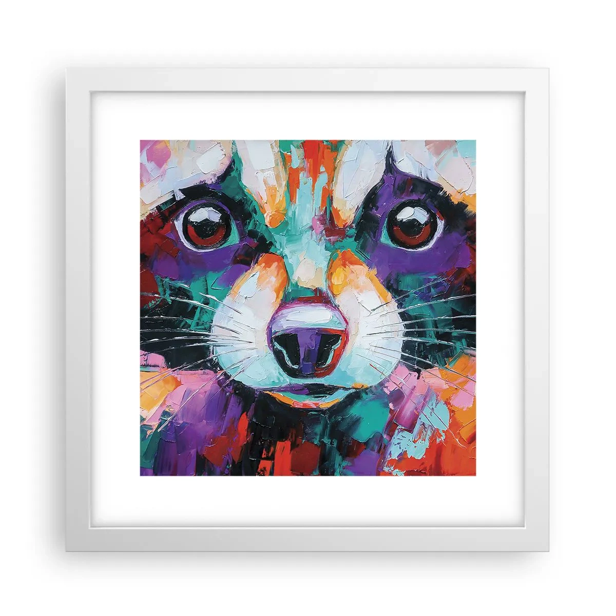 Affisch i vit ram - Enbart goda emotioner - 30x30 cm